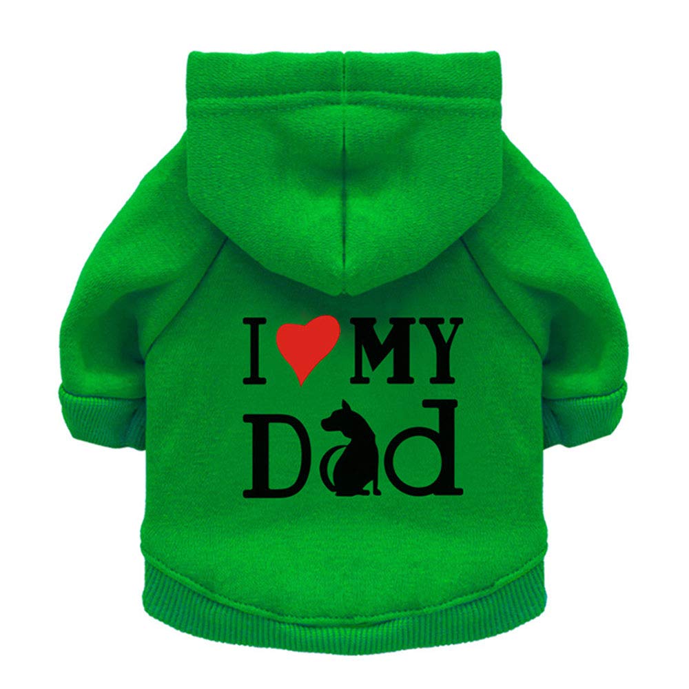"I Love My Dad" Dog Hoodie | Puppy Sweatshirt Gift for Dog Dads