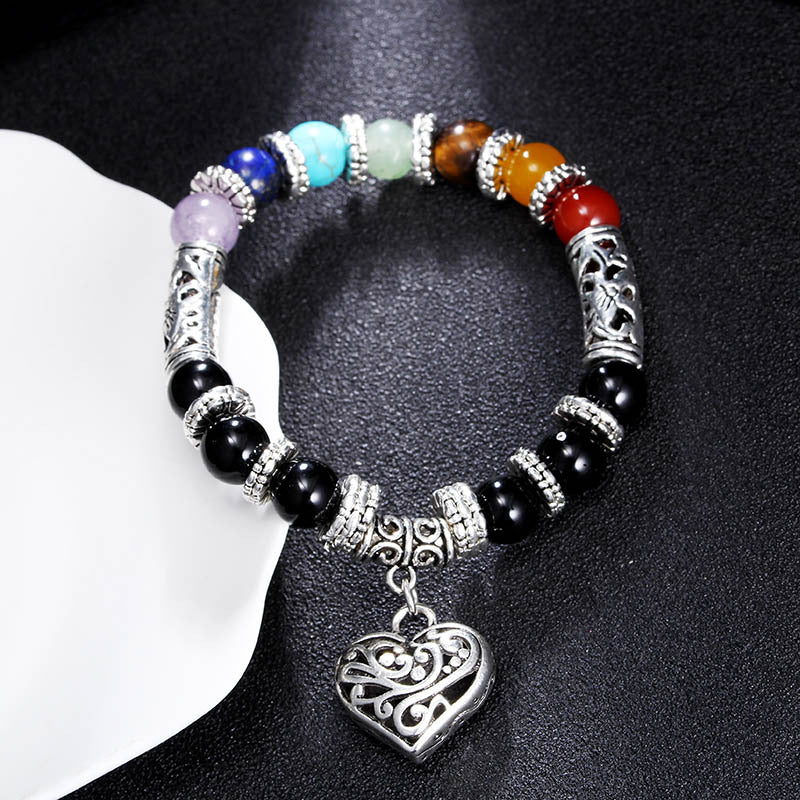 Colorful Chakra Yoga Energy Bracelet | Crystal Bead Spiritual Jewelry