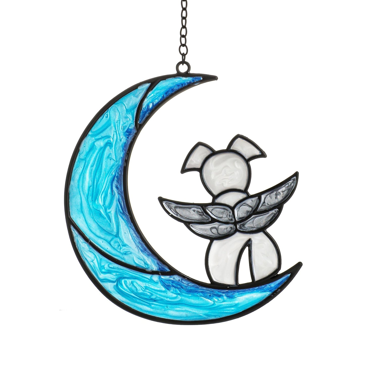 Angel Dog Memorial Ornament | Acrylic Window Hanging | Sympathy Gift for Dog Lovers | 5 Inch