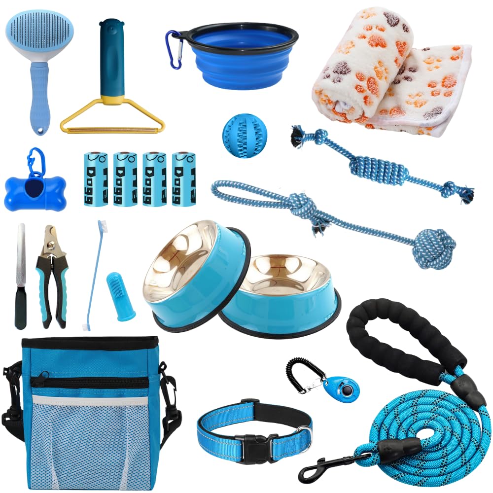 22-Piece Puppy Starter Kit | Blue