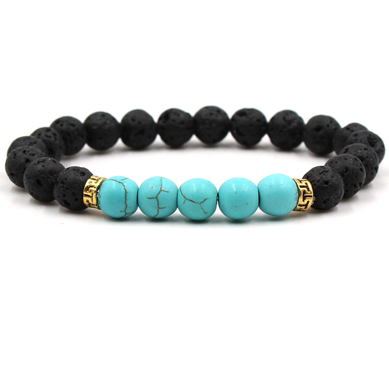 Five Gemstone Chakra Yoga Bracelet | Natural Volcanic Stone Beads