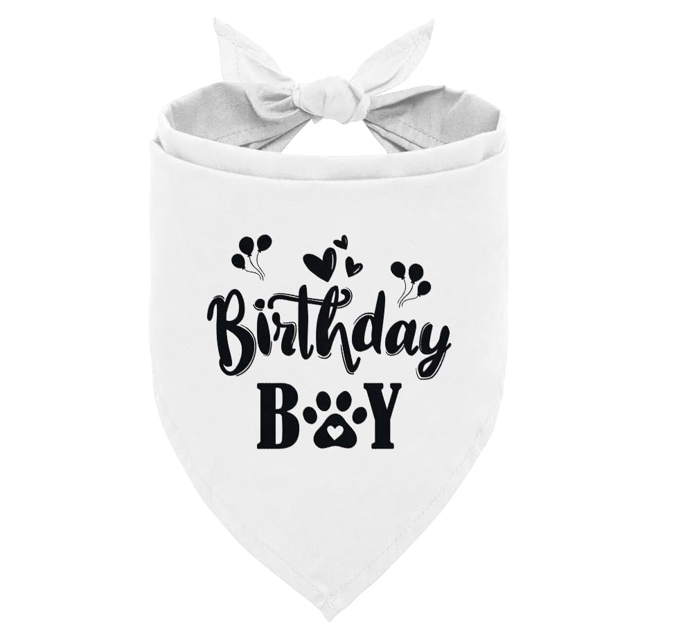 Birthday Boy Dog Bandana | Cute Triangle Scarf for Dogs