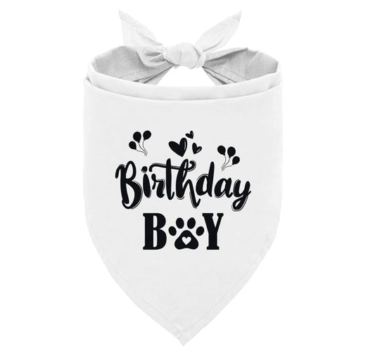 Birthday Boy Dog Bandana | Cute Triangle Scarf for Dogs