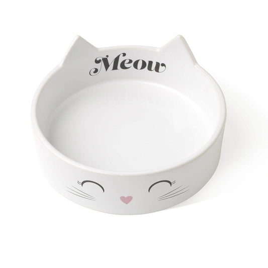 Meow Kitty Ceramic Cat Bowl