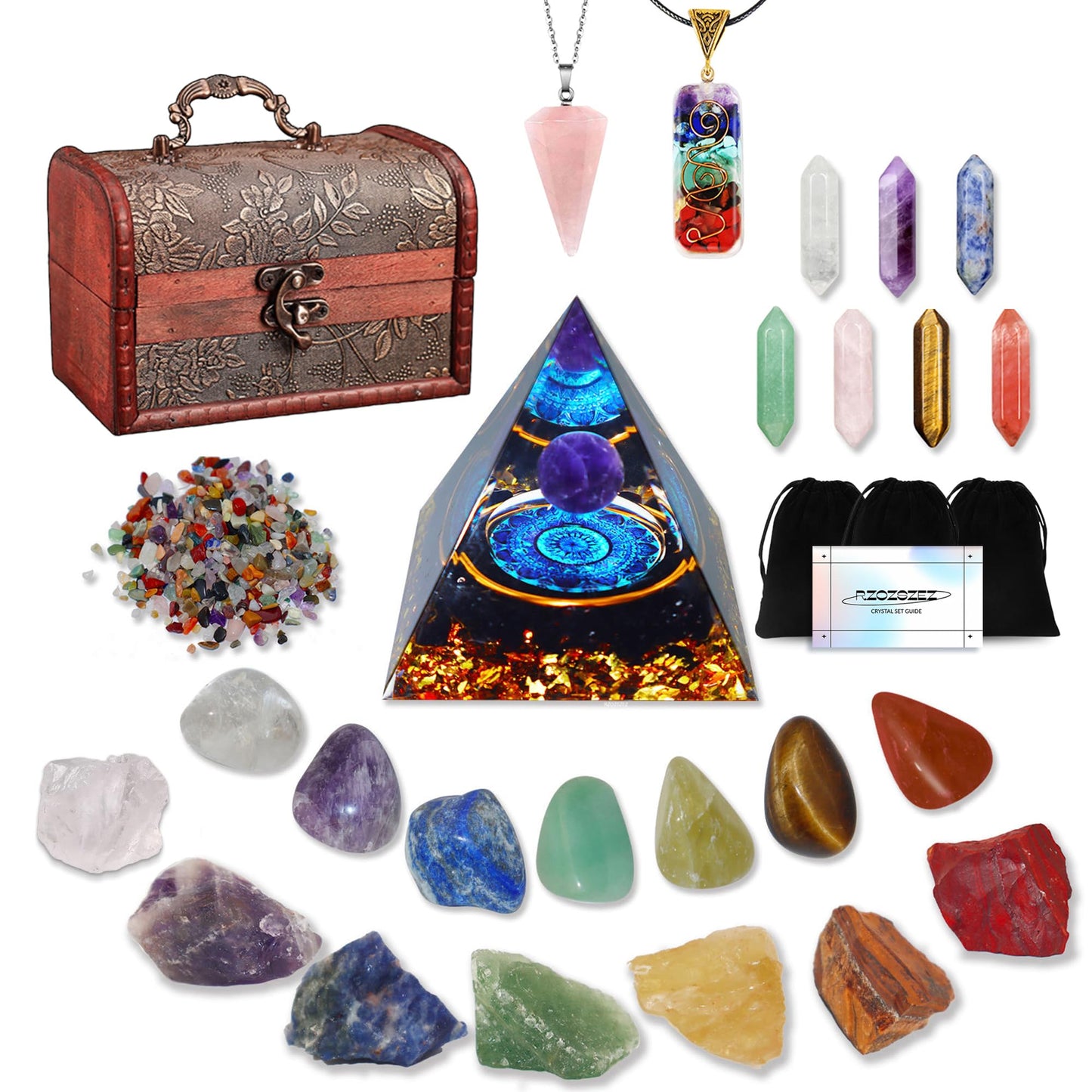 29pcs Healing Crystals Set
