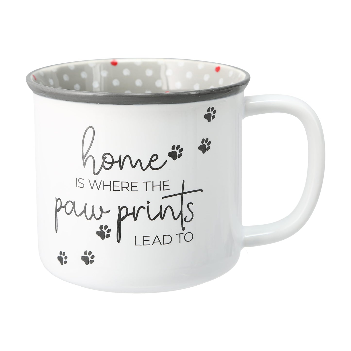 "Home Is Where The Paw Prints Lead To" Coffee Mug | 18 oz Pet Lover Gift