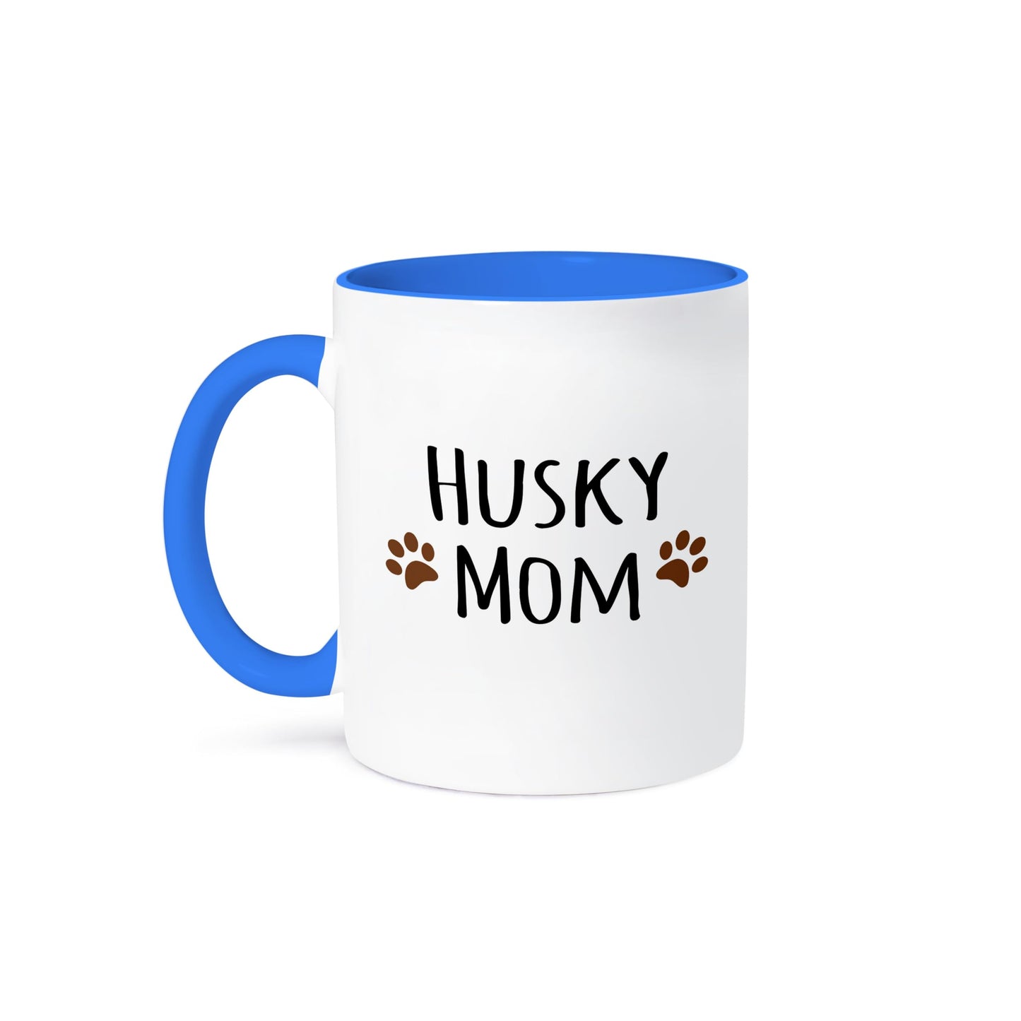 Siberian Husky Dog Mom Coffee Mug | 15 oz Paw Print Mug for Husky Lovers