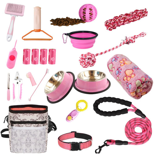 22-Piece Puppy Starter Kit | Pink