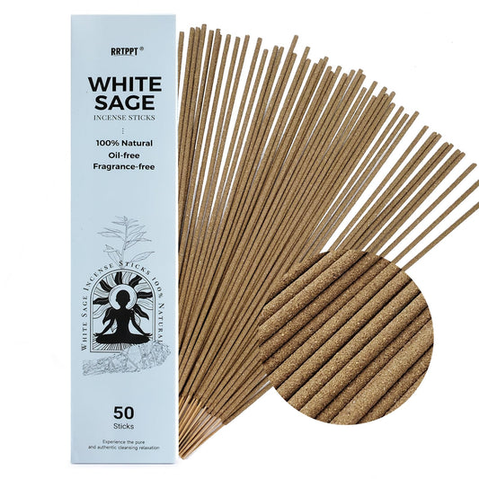 White Sage Incense Sticks | 50 Pack | 100% Natural & Sustainably Harvested