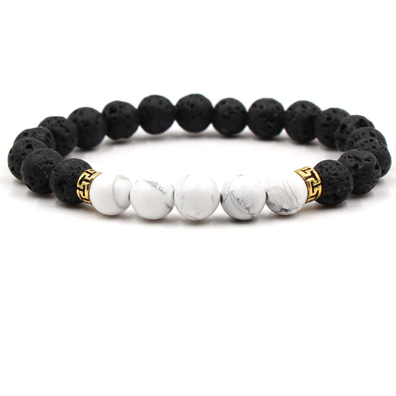 Five Gemstone Chakra Yoga Bracelet | Natural Volcanic Stone Beads