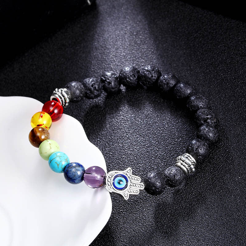 Colorful Chakra Yoga Energy Bracelet | Crystal Bead Spiritual Jewelry