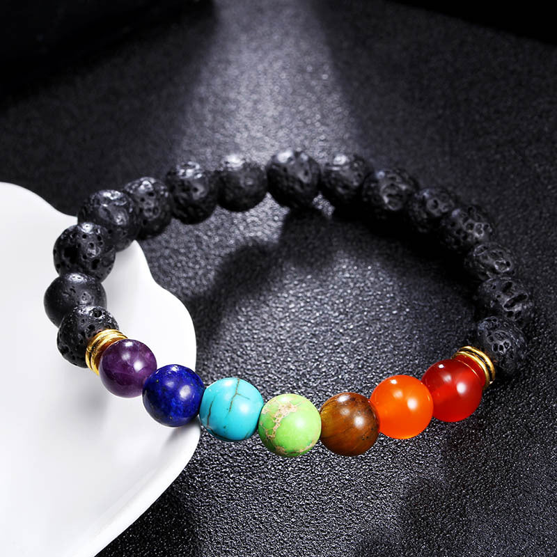 Colorful Chakra Yoga Energy Bracelet | Crystal Bead Spiritual Jewelry