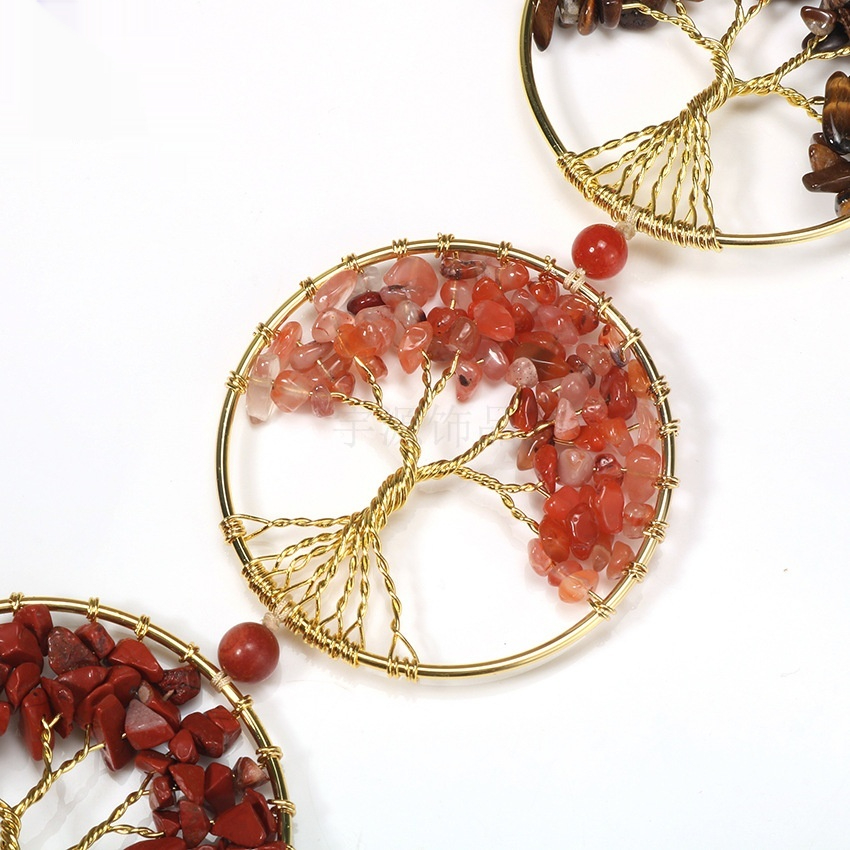 Colorful Crystal Chakra Tree of Life Wall Hanging | Spiritual Home Decor