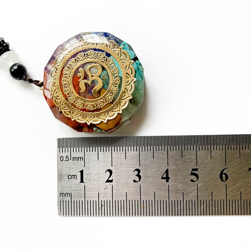 Crystal Chip 7 Chakra Orgone Energy Pendant Necklace | Handmade Spiritual Jewelry
