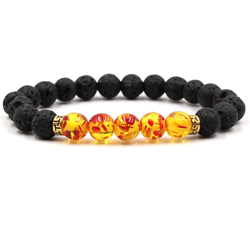 Five Gemstone Chakra Yoga Bracelet | Natural Volcanic Stone Beads