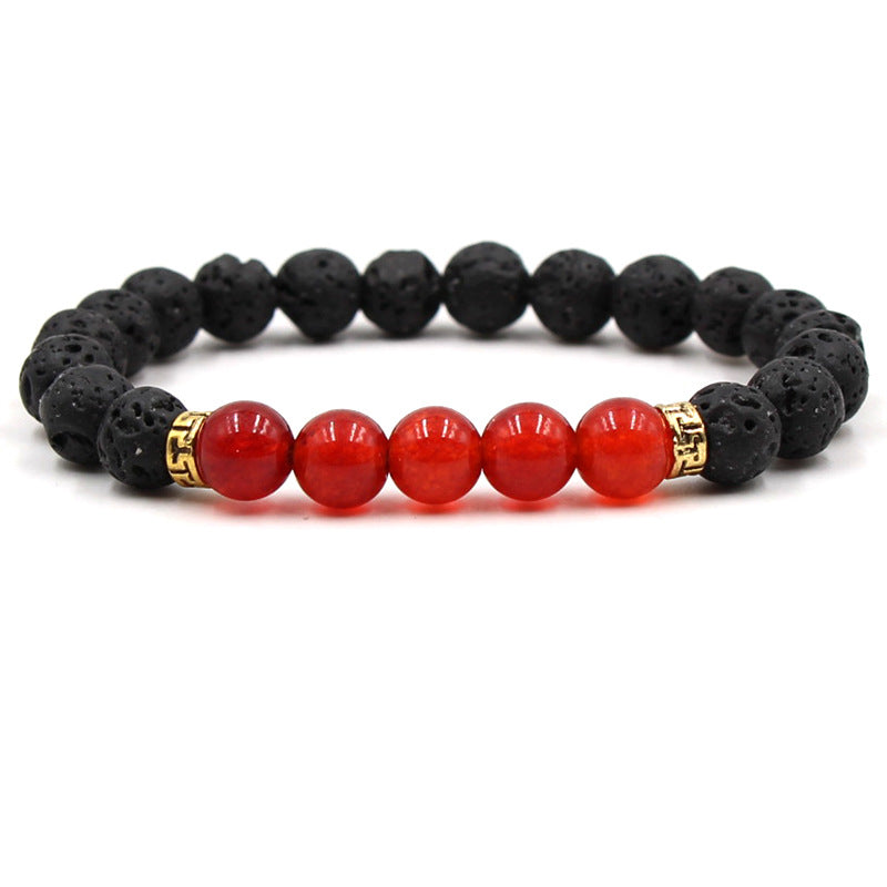 Five Gemstone Chakra Yoga Bracelet | Natural Volcanic Stone Beads