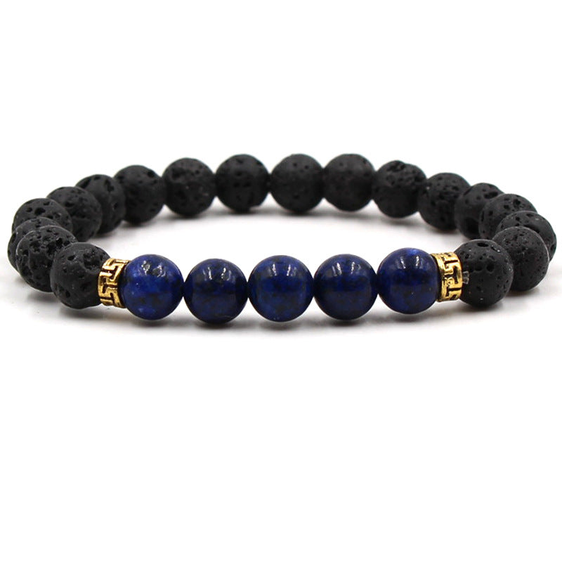 Five Gemstone Chakra Yoga Bracelet | Natural Volcanic Stone Beads